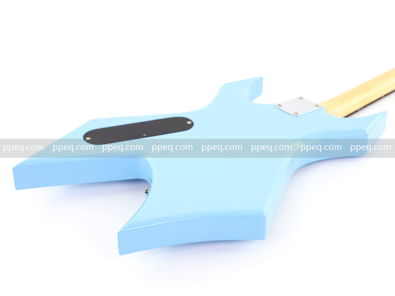 6-String Pastel Blue Gloss Finish Electric Guitar (HY-2501)