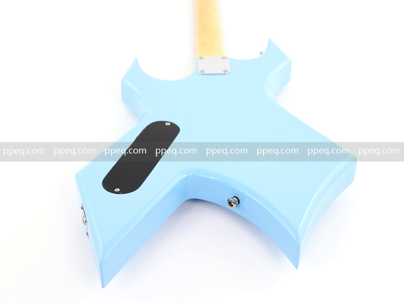 6-String Pastel Blue Gloss Finish Electric Guitar (HY-2501)