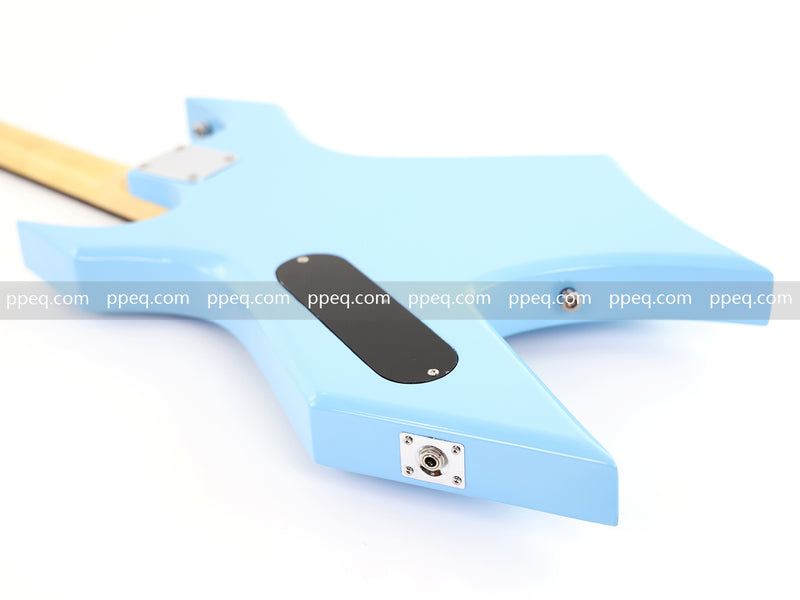 6-String Pastel Blue Gloss Finish Electric Guitar (HY-2501)