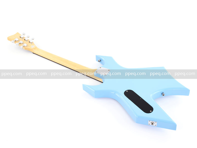 6-String Pastel Blue Gloss Finish Electric Guitar (HY-2501)