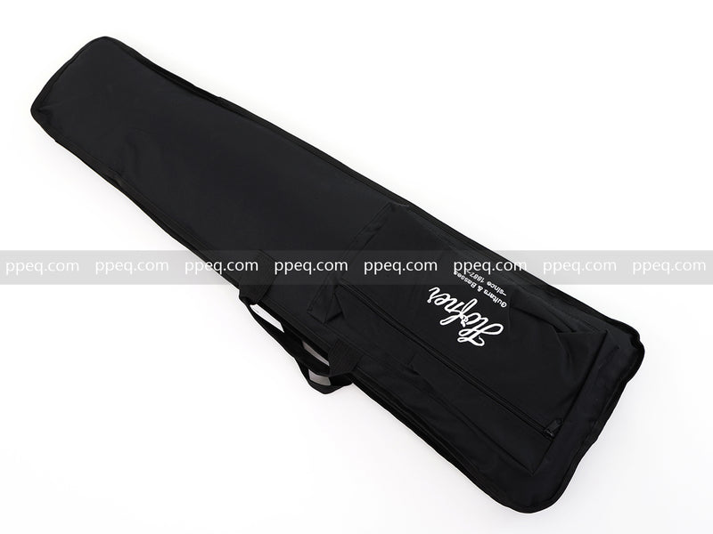 6-String Portable Short-Scale Electric Guitar with Black Glossy Finish (YMZ-265)
