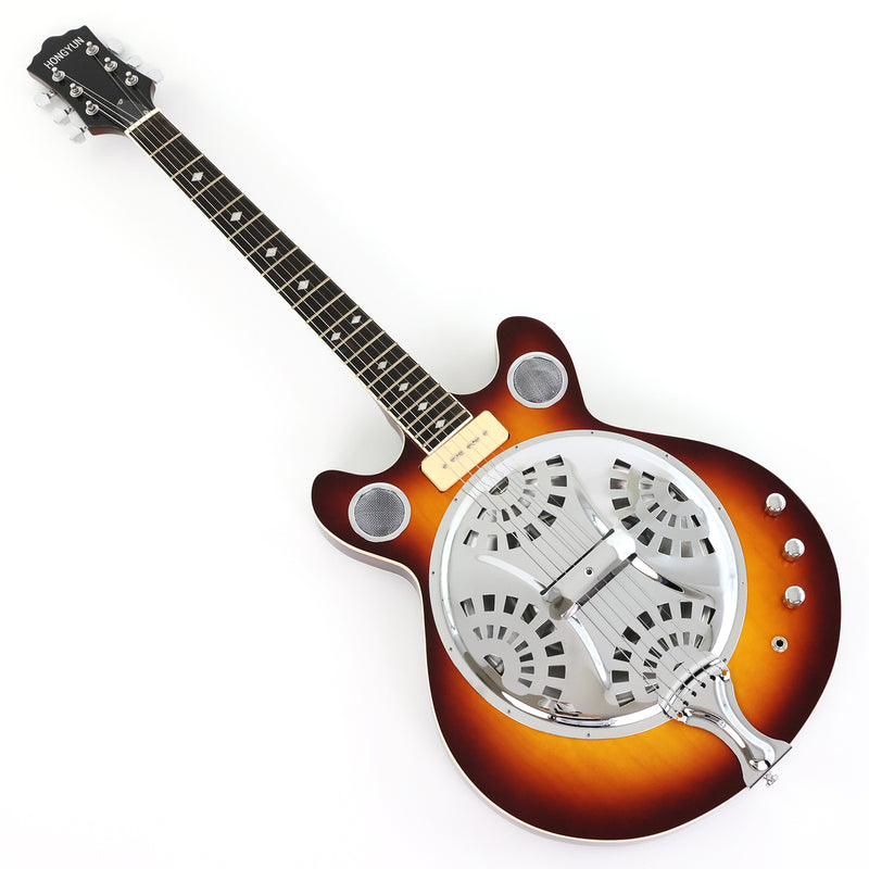 6-String Resonator Electric Guitar with Gloss Sunburst Finish (PHY-149)