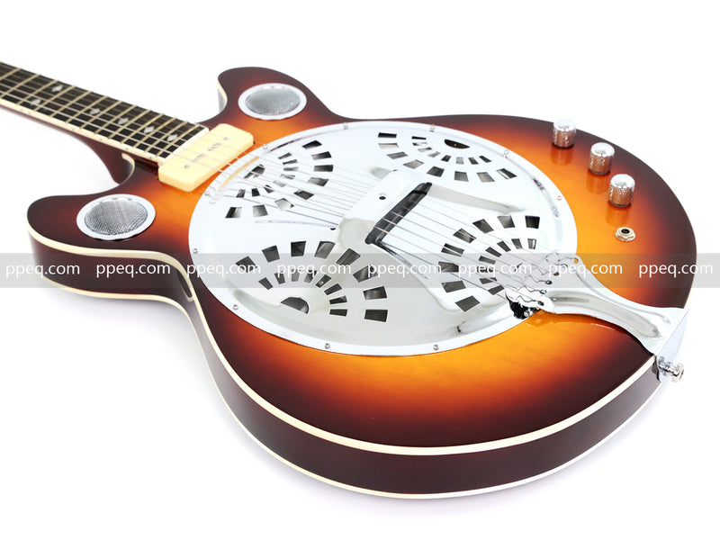 6-String Resonator Electric Guitar with Gloss Sunburst Finish (PHY-149)