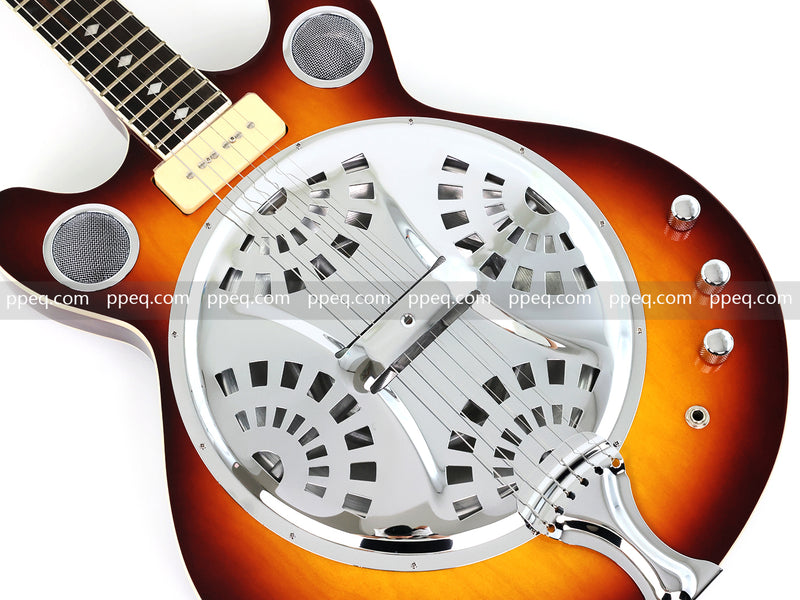 6-String Resonator Electric Guitar with Gloss Sunburst Finish (PHY-149)