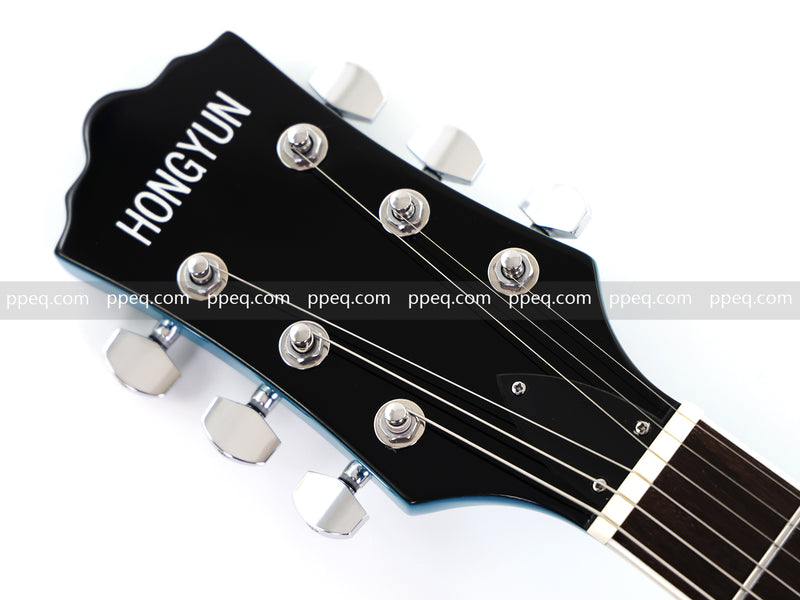 6-String Resonator Electric Guitar with Gloss Turquoise Blue Finish (HY-2545)