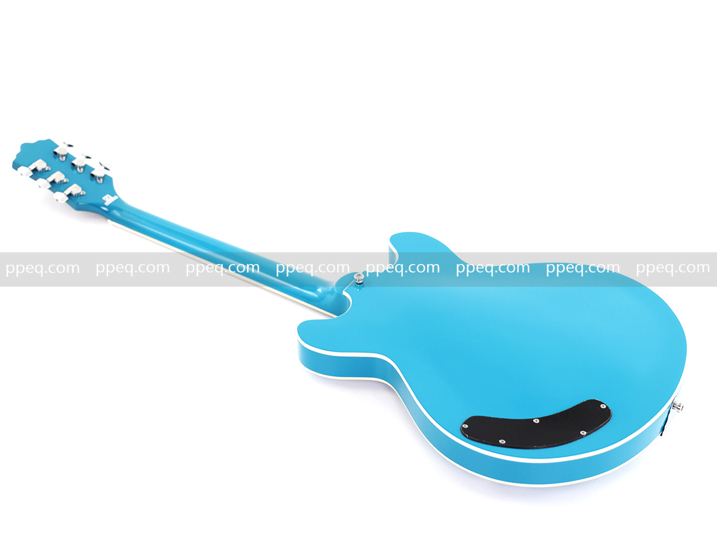 6-String Resonator Electric Guitar with Gloss Turquoise Blue