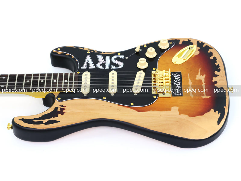 6-String SRV Stevie Ray Vaughan ST Style Relic Electric Guitar (SRV-001)