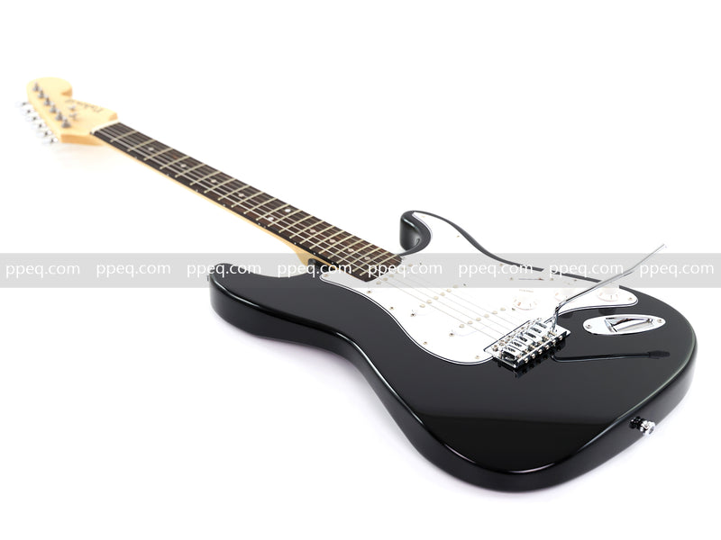 6-String ST-Style Electric Guitar with Gloss Black Finish (HY-2561)