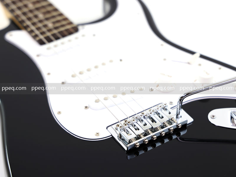 6-String ST-Style Electric Guitar with Gloss Black Finish (HY-2561)