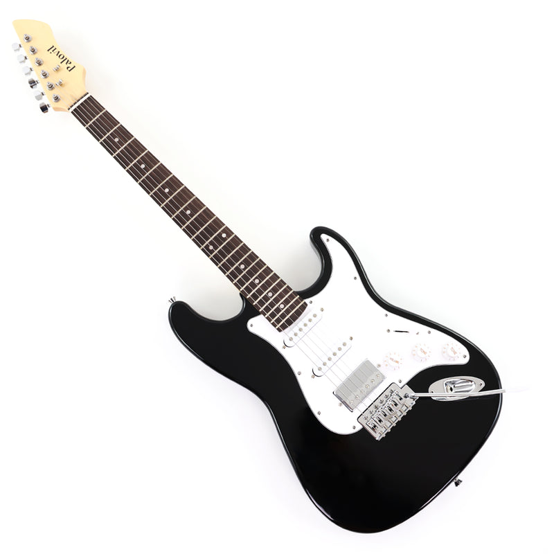 6-String ST-Style Electric Guitar with Gloss Black Finish (PHY-161F, Fast Shipping, Tariff-free)