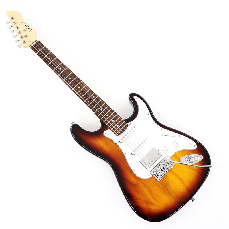 6-String ST-Style Electric Guitar with Gloss Sunburst Finish (PHY-163F, Fast Shipping, Tariff-free)
