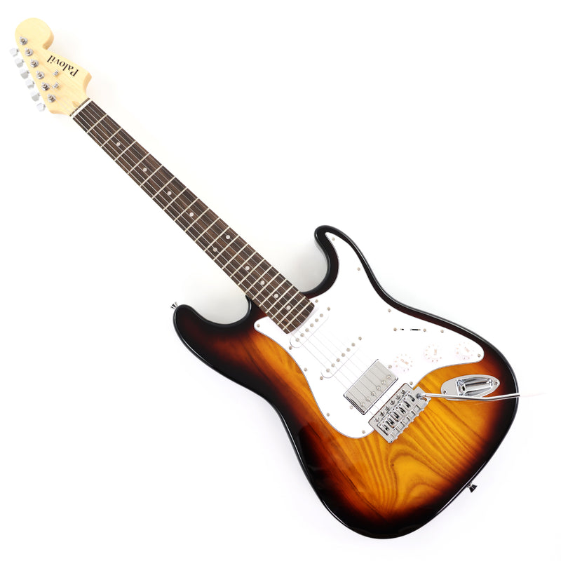 6-String ST-Style Electric Guitar with Gloss Sunburst Finish (PHY-171F, Fast Shipping, Tariff-free)