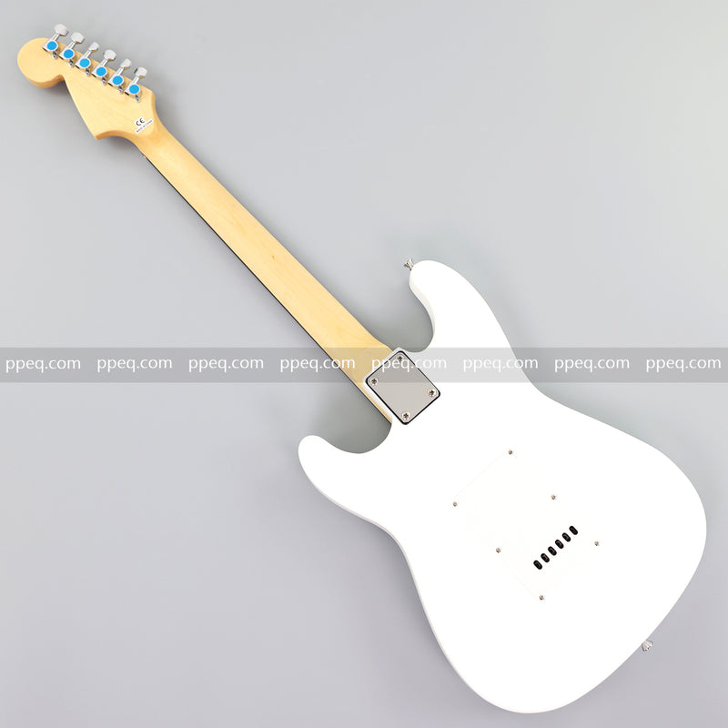 6-String ST-Style Electric Guitar with Gloss White Finish (PHY-169F, Fast Shipping, Tariff-free)