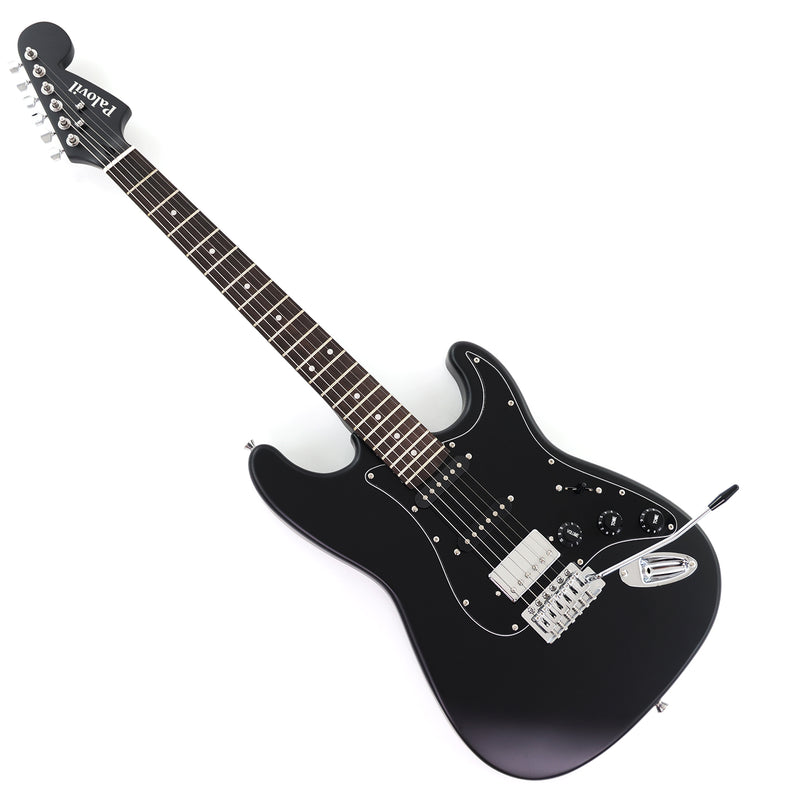 6-String ST-Style Electric Guitar with Matte Black Finish (PHY-172F, Fast Shipping, Tariff-free)