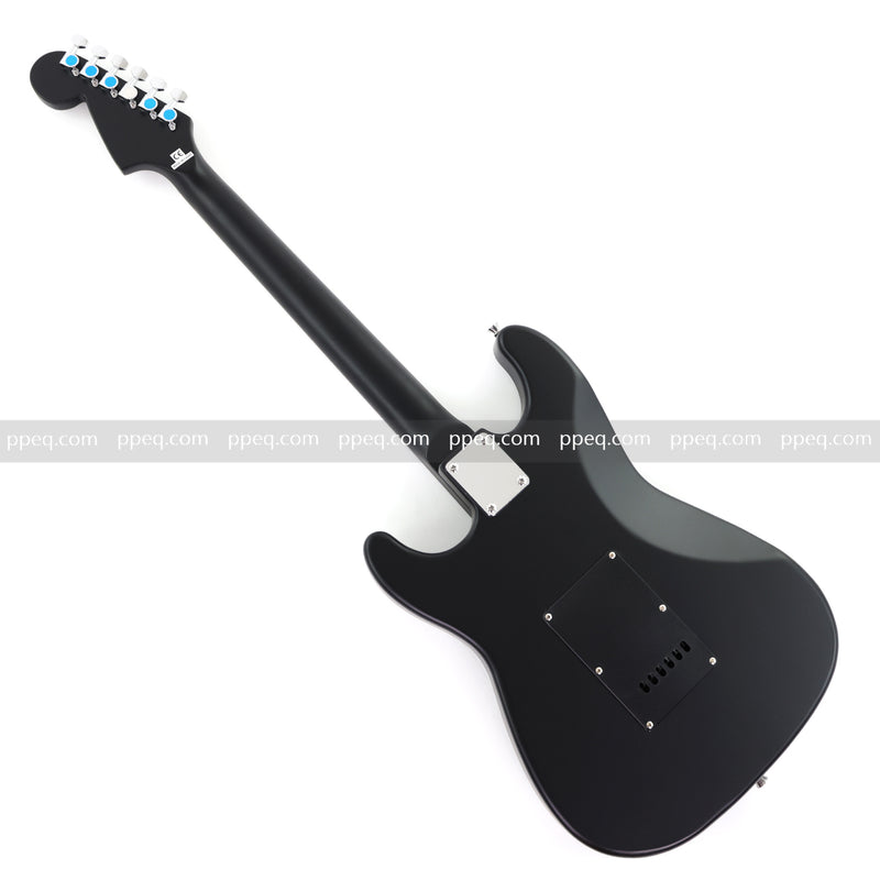 6-String ST-Style Electric Guitar with Matte Black Finish (PHY-172F, Fast Shipping, Tariff-free)