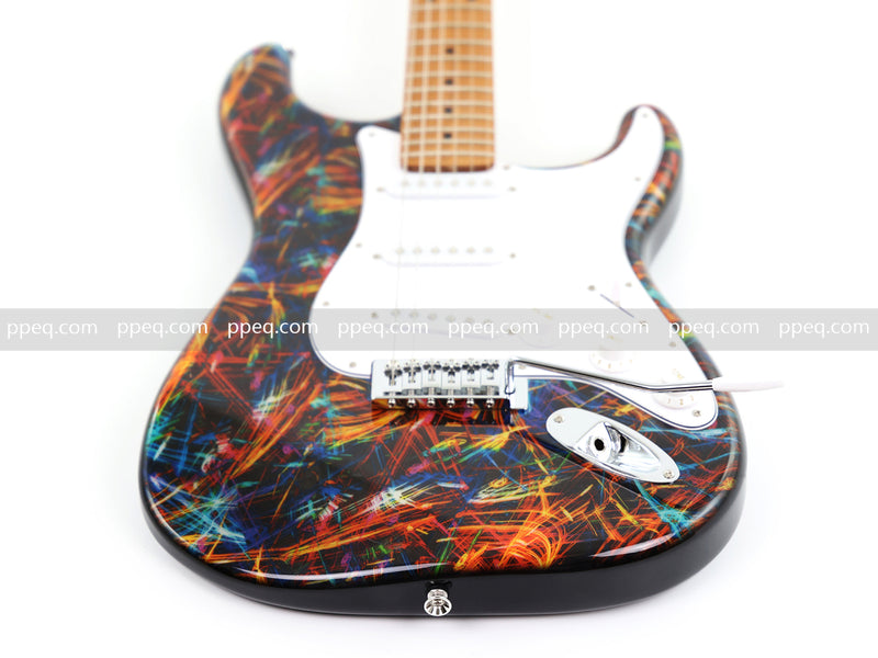 6-String ST-Style PC Body Electric Guitar with Gloss Hydrographic Graphic Finish (XST-304)
