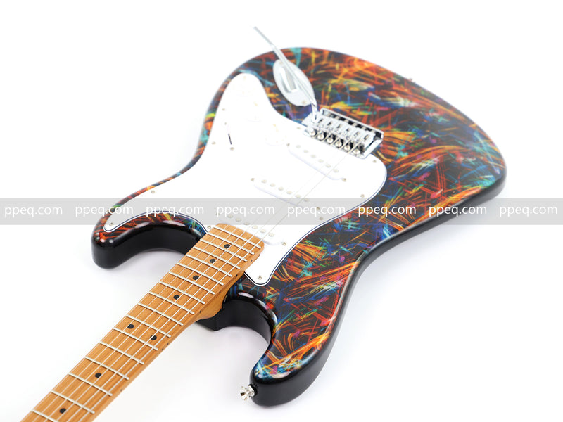 6-String ST-Style PC Body Electric Guitar with Gloss Hydrographic Graphic Finish (XST-304)