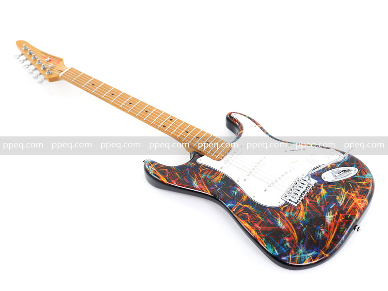 6-String ST-Style PC Body Electric Guitar with Gloss Hydrographic Graphic Finish (XST-304)