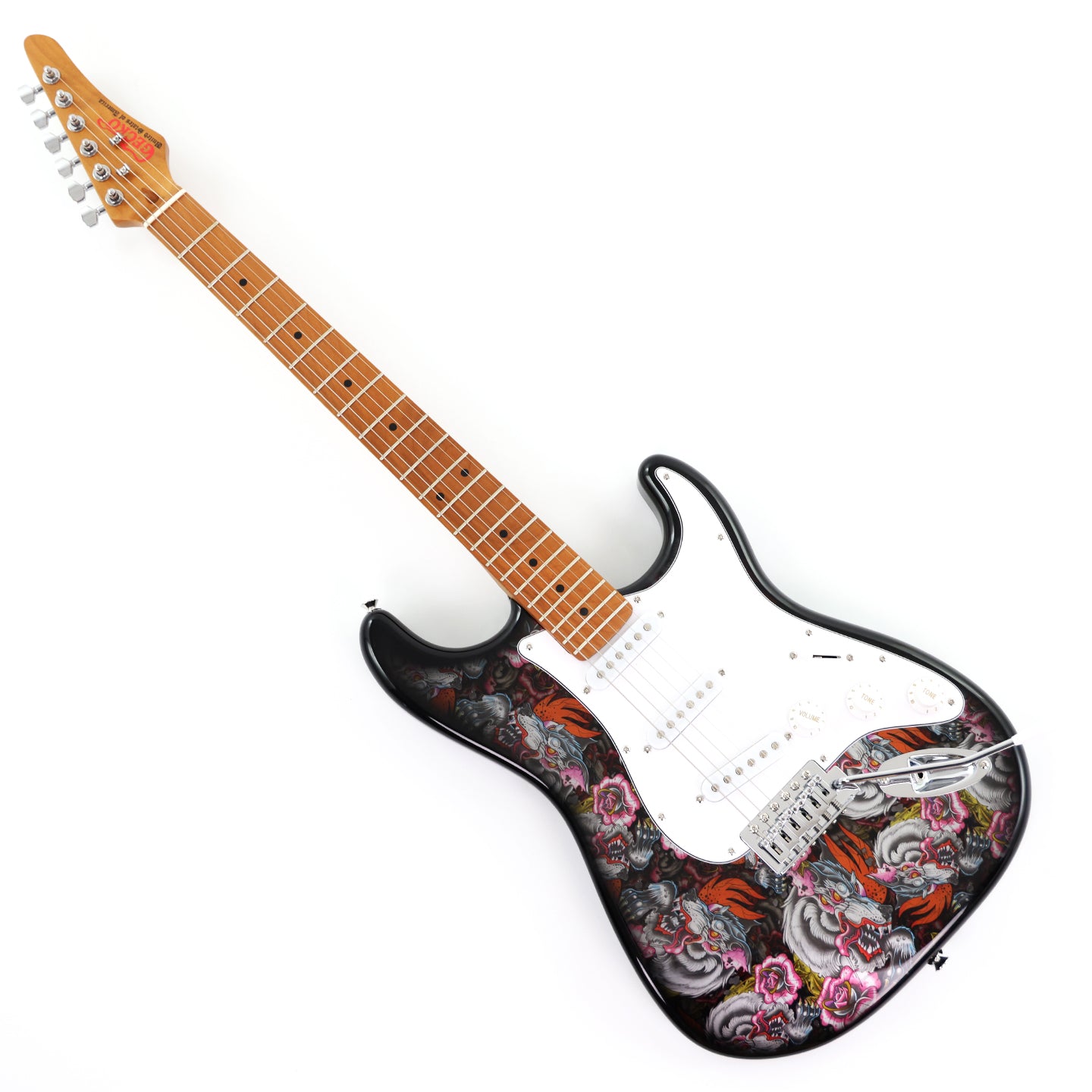 Loong String Strand 6-String ST-Style PC Body Electric Guitar with Gloss Mesmerizing Loong ...