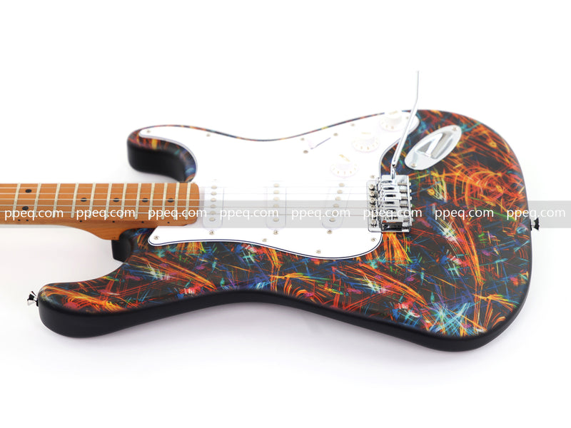 6-String ST-Style PC Body Electric Guitar with Matte Hydrographic Graphic Finish (XST-303)