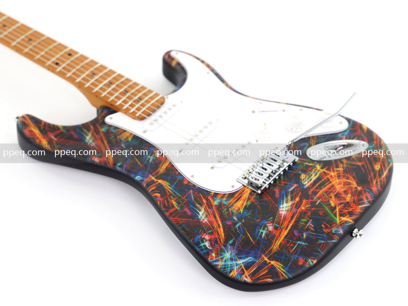 6-String ST-Style PC Body Electric Guitar with Matte Hydrographic Graphic Finish (XST-303)