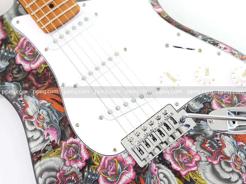 6-String ST-Style PC Body Electric Guitar with Matte Mesmerizing Loong Finish (XST-305)