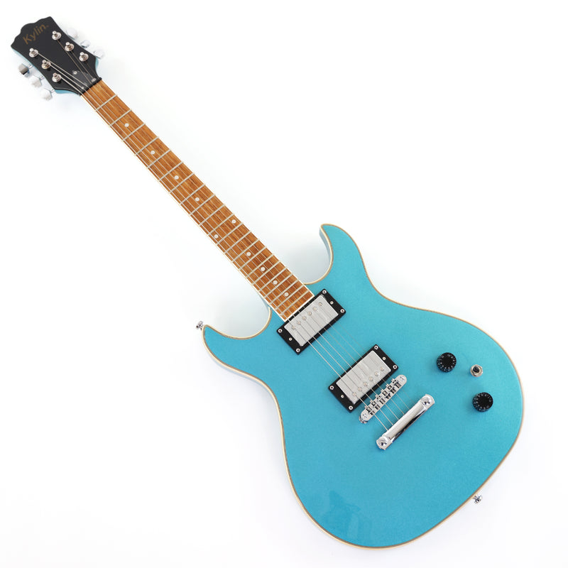 6-String Tiffany Blue Electric Guitar with Gloss Metallic Finish (HY-2509)