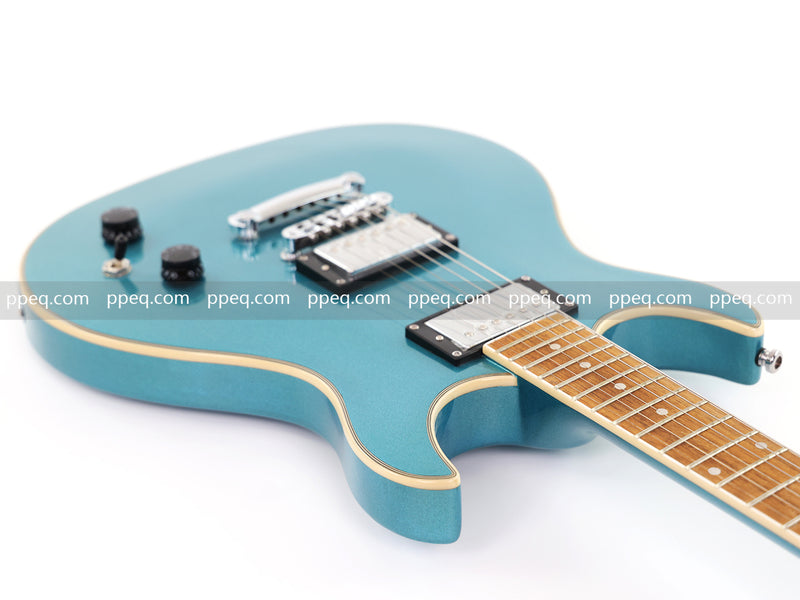 6-String Tiffany Blue Electric Guitar with Gloss Metallic Finish (HY-2509)