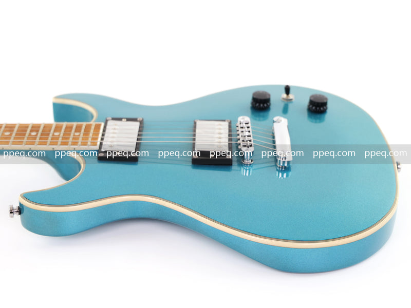 6-String Tiffany Blue Electric Guitar with Gloss Metallic Finish (HY-2509)