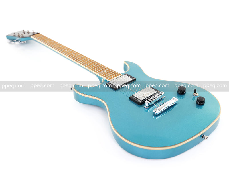 6-String Tiffany Blue Electric Guitar with Gloss Metallic Finish (HY-2509)