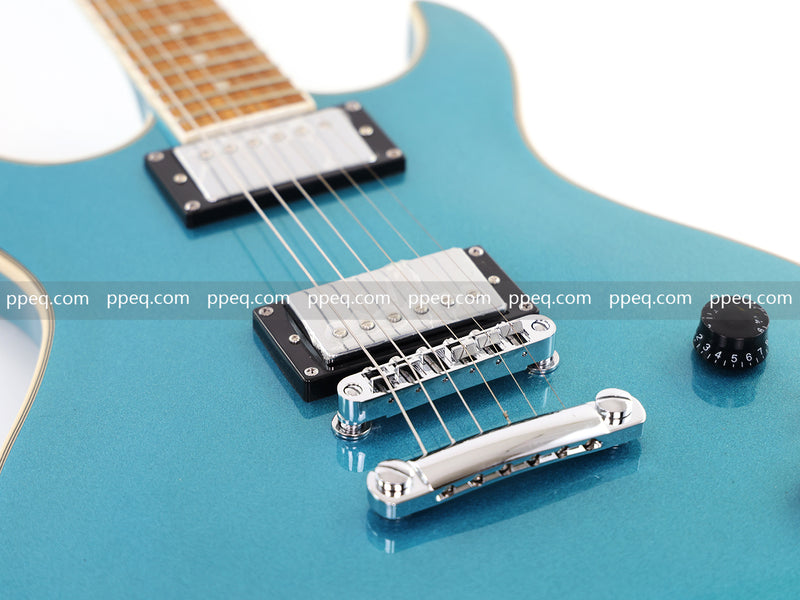 6-String Tiffany Blue Electric Guitar with Gloss Metallic Finish (HY-2509)