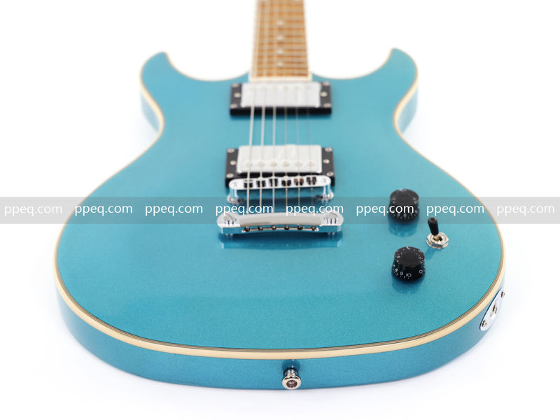6-String Tiffany Blue Electric Guitar with Gloss Metallic Finish (HY-2509)