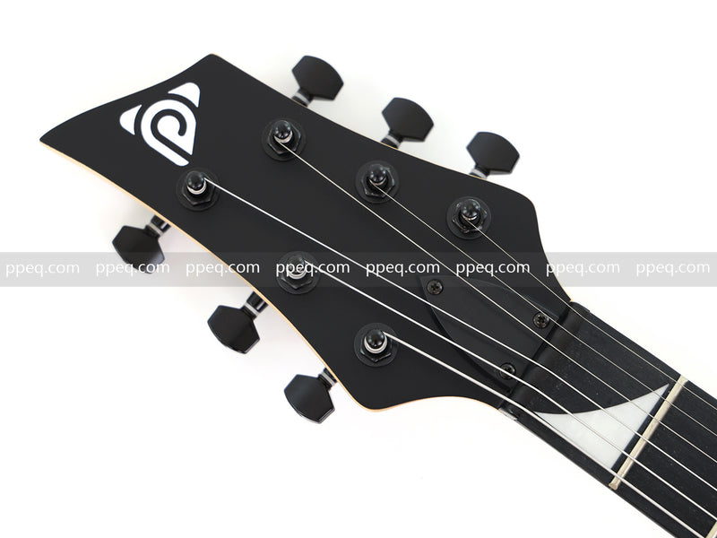 Guitar.Sale 6-String Black Matte Flame Electric Guitar (YMZ-273)