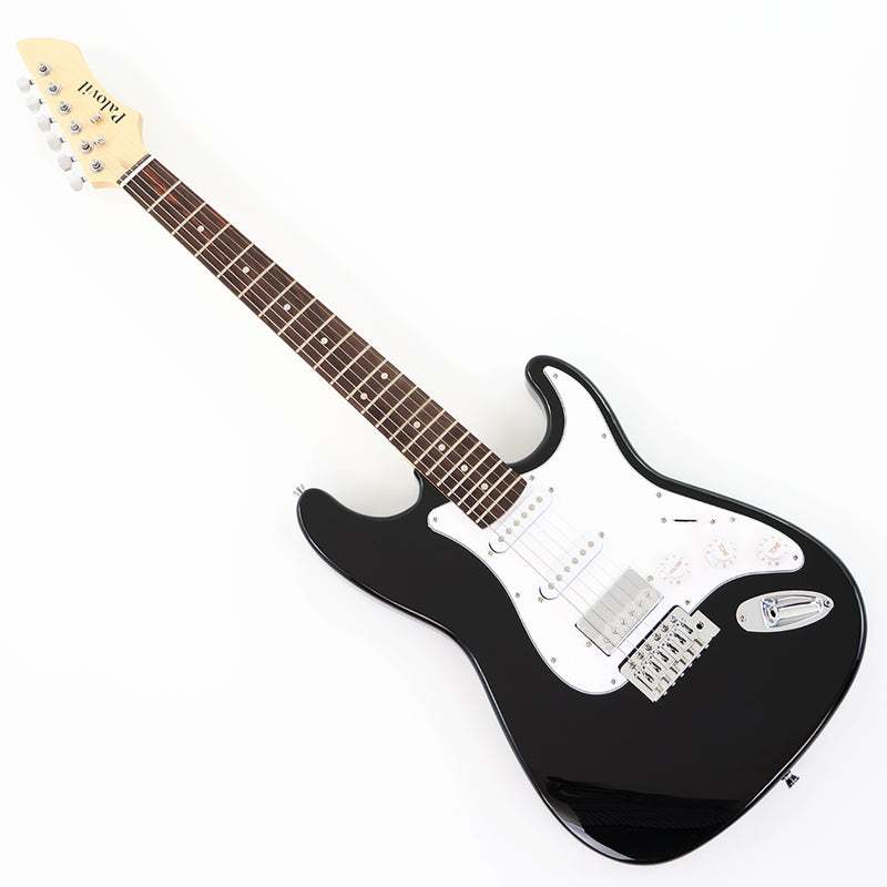 6-String ST-Style Electric Guitar with Gloss Black Finish (PHY-161F, Fast Shipping, Tariff-free)