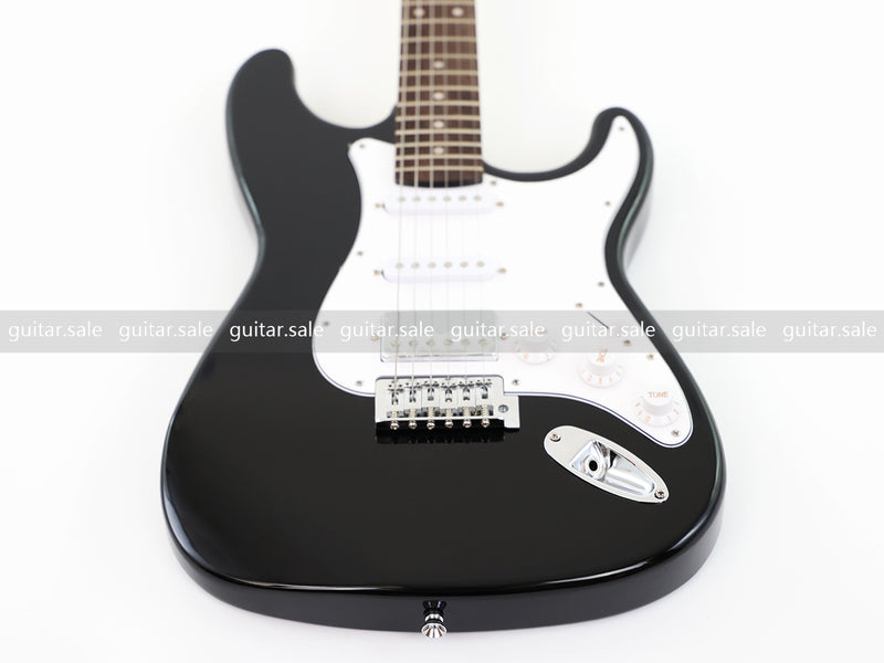 6-String ST-Style Electric Guitar with Gloss Black Finish (PHY-161F, Fast Shipping, Tariff-free)