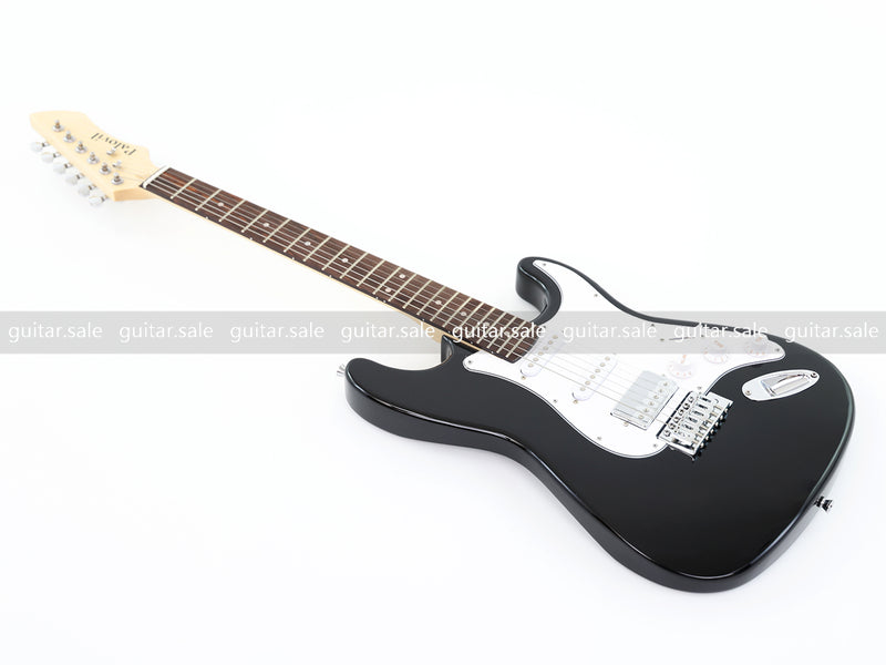 6-String ST-Style Electric Guitar with Gloss Black Finish (PHY-161F, Fast Shipping, Tariff-free)