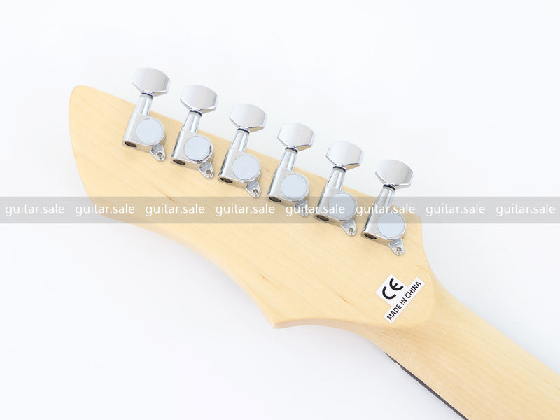 6-String ST-Style Electric Guitar with Gloss Black Finish (PHY-161F, Fast Shipping, Tariff-free)