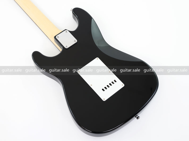 6-String ST-Style Electric Guitar with Gloss Black Finish (PHY-161F, Fast Shipping, Tariff-free)