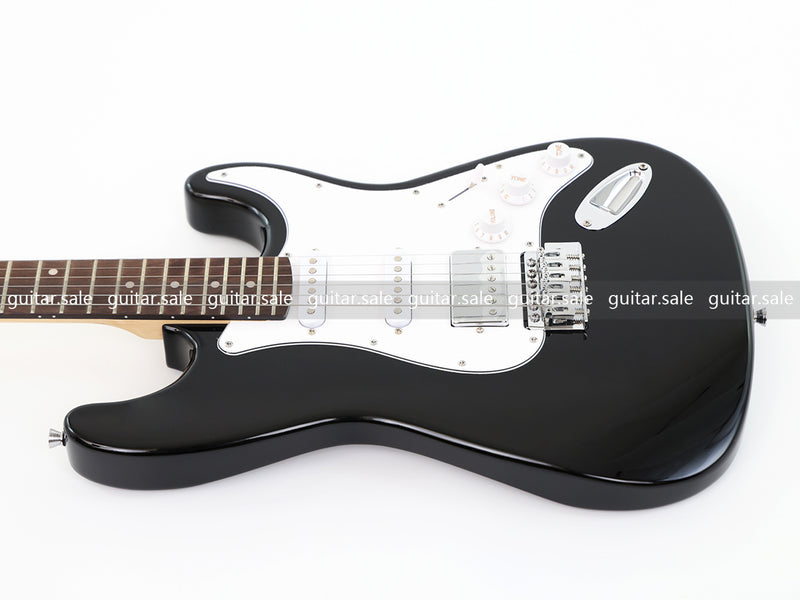 6-String ST-Style Electric Guitar with Gloss Black Finish (PHY-161F, Fast Shipping, Tariff-free)