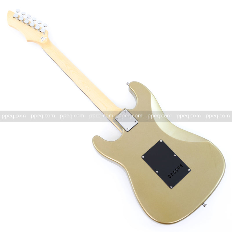 6-String ST-Style Electric Guitar with Gloss Silver Gray Metallic Finish (PHY-164F, Fast Shipping, Tariff-free)