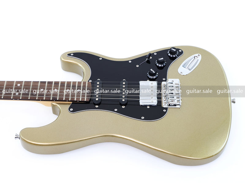 6-String ST-Style Electric Guitar with Gloss Silver Gray Metallic Finish (PHY-164F, Fast Shipping, Tariff-free)