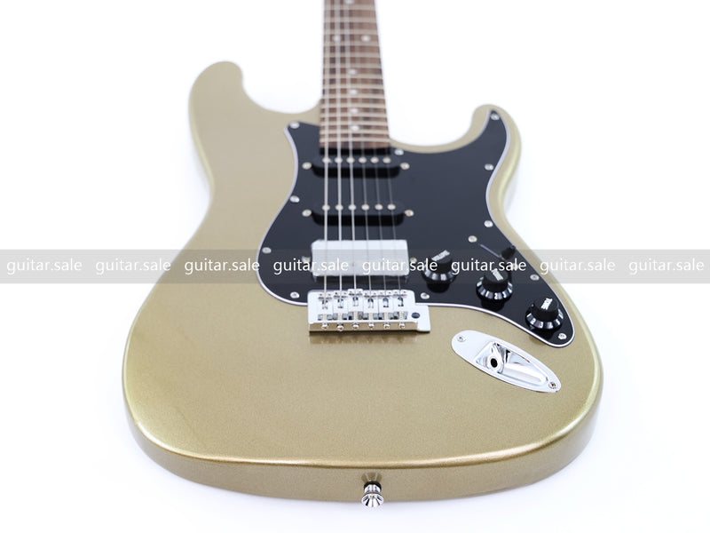 6-String ST-Style Electric Guitar with Gloss Silver Gray Metallic Finish (PHY-164F, Fast Shipping, Tariff-free)