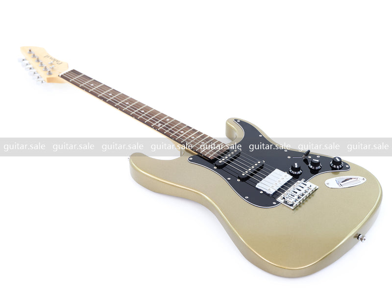 6-String ST-Style Electric Guitar with Gloss Silver Gray Metallic Finish (PHY-164F, Fast Shipping, Tariff-free)