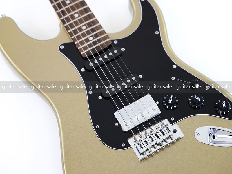6-String ST-Style Electric Guitar with Gloss Silver Gray Metallic Finish (PHY-164F, Fast Shipping, Tariff-free)