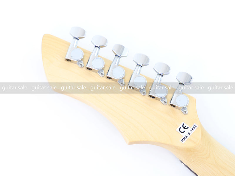 6-String ST-Style Electric Guitar with Gloss Silver Gray Metallic Finish (PHY-164F, Fast Shipping, Tariff-free)