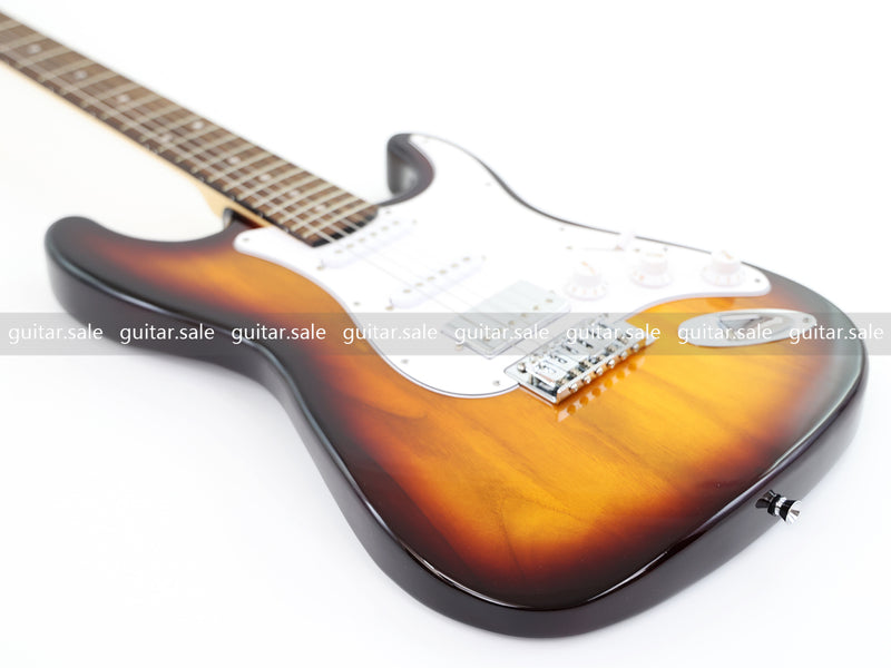 6-String ST-Style Electric Guitar with Gloss Sunburst Finish (PHY-163F, Fast Shipping, Tariff-free)