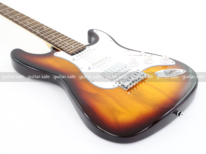 6-String ST-Style Electric Guitar with Gloss Sunburst Finish (PHY-163F, Fast Shipping, Tariff-free)
