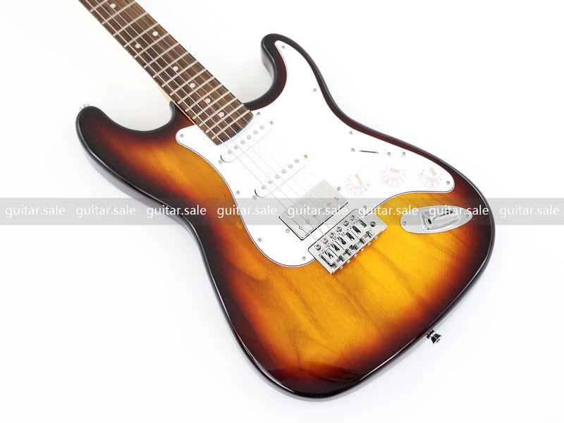 6-String ST-Style Electric Guitar with Gloss Sunburst Finish (PHY-163F, Fast Shipping, Tariff-free)