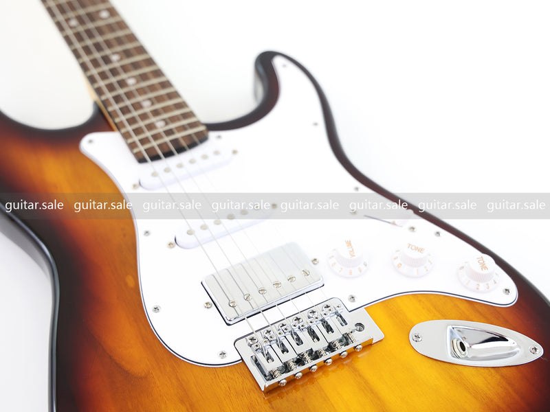 6-String ST-Style Electric Guitar with Gloss Sunburst Finish (PHY-163F, Fast Shipping, Tariff-free)