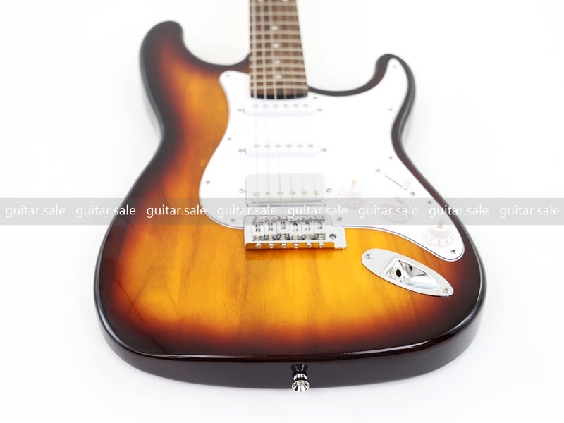 6-String ST-Style Electric Guitar with Gloss Sunburst Finish (PHY-163F, Fast Shipping, Tariff-free)